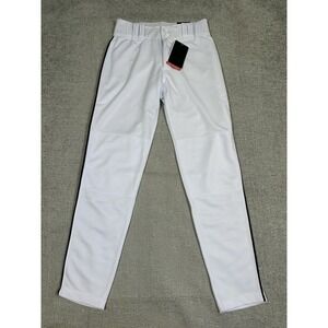 Marucci Baseball Pants Mens XS White Black Excel Double Knit Open Bottom Tapered